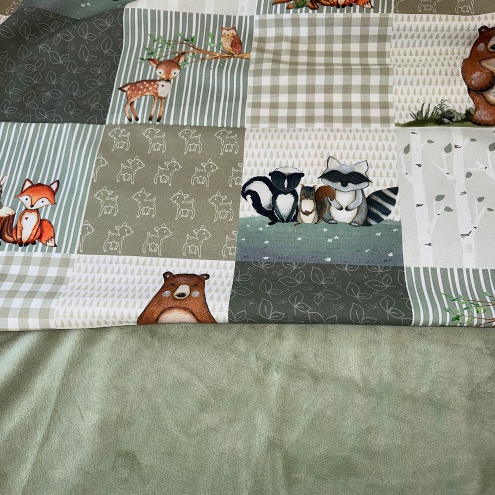 Woodland Creatures Patchwork Quilt